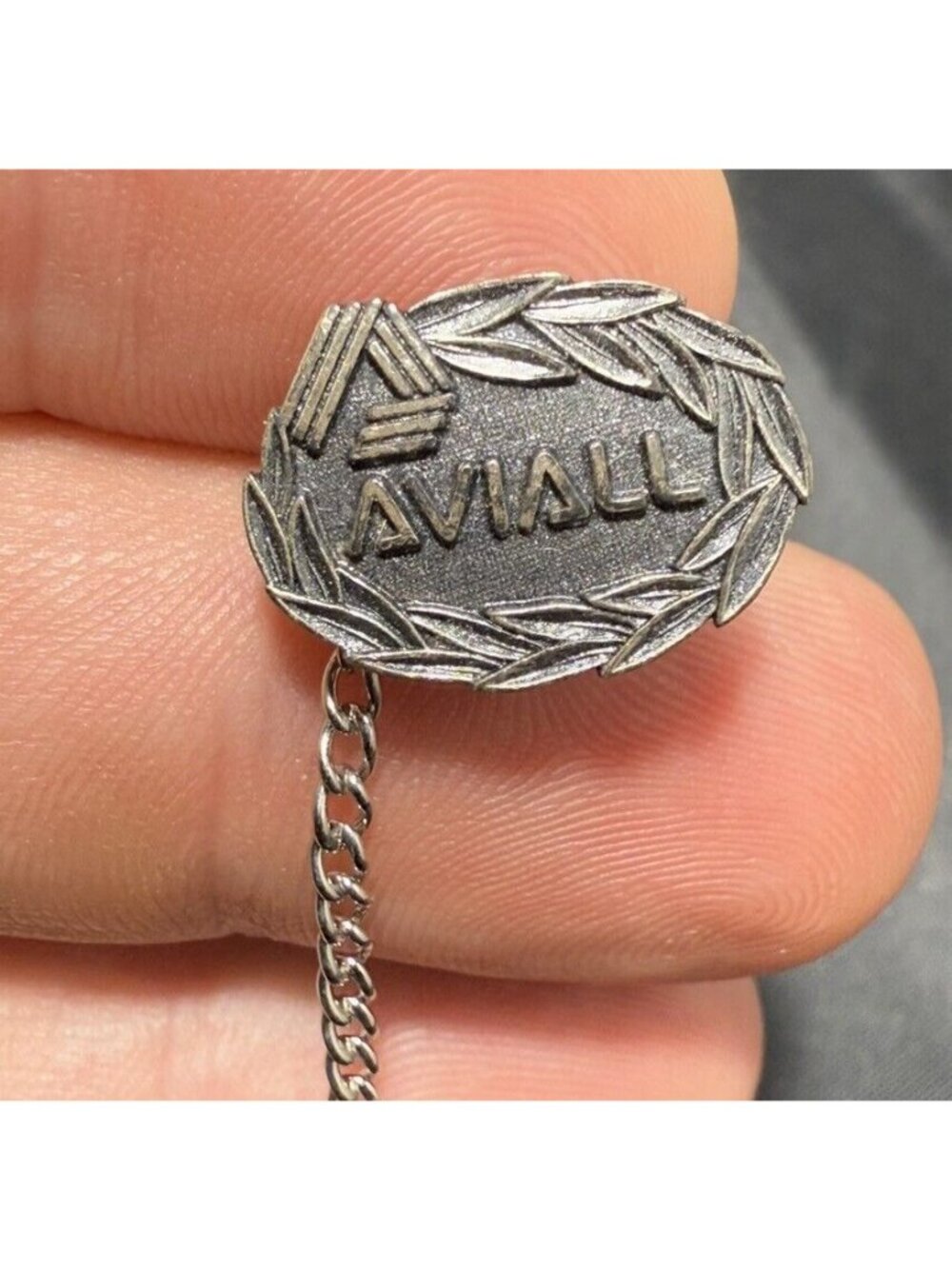 Signed LGB Aviall Sterling Silver Tie Tack Aviation Pin Vintage